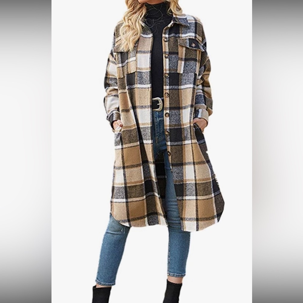 Oversized plaid flannel